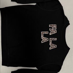 GB girls Black Sweatshirt with Gold Accents